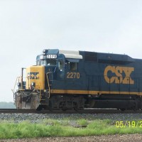 A CSX local runs around it's train at Tontogany, Ohio.