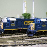 Atlas YN3 CSX GP15-1's #1560 and #1542. These locos have excellent detail and run great and they are surprisingly heavy for they're size compared to GP38/40's.