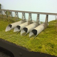 The branch line on Darren F's "Cann River" layout of Gippsland Victoria, Deep Creek Trestle.