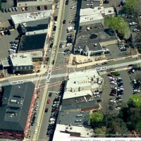 Here's the bird's eye view of the gas station today (now a Starbucks).