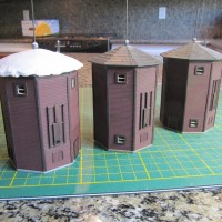 enclosed water tanks for (L to R) Farron, Lafferty and Coryell.  The snow on top of the Farron tank still needs works