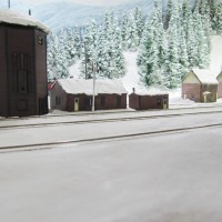 Farron October 2012: finished buildings (tank) and mock ups (bunk houses, station and speeder shed)