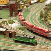 WSOR and BN action on the Fond du Lac Society of Model Railroad Hobbyists layout