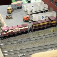 WC switchers on the Wisconsin & Michigan Model RR Club’s Iron Range Route