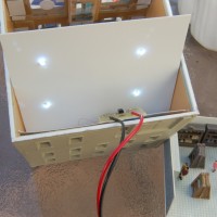 A&P ceiling (simply .020 styrene) with 4 bright white SMD LEDs