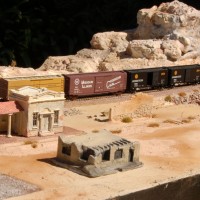 Freight through the ghost town