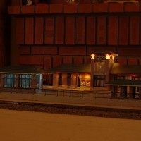 The station, at night