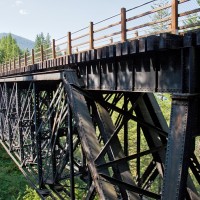 Farr Creek Bridge...pinned lattice prototype from southern BC