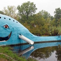 World Famous Catoosa Oklahoma Blue Whale. A tourist landmark on old US-66. It has been visited by folks from around the world.