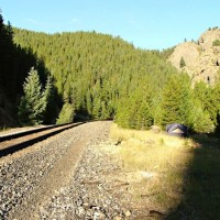 Campsite of the most rabid of railfans; Near Tunnel 30