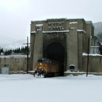 East Portal Moffat Tunnel and coal load exiting