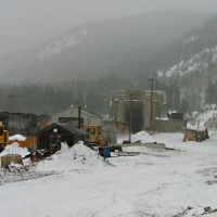 Blizzard and coal empties at Moffat Tunnel