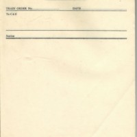 Southern Pacific Train Order Pad