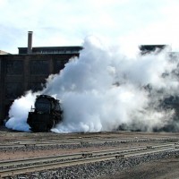 3985 wreathed in steam