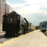 Old and new passenger train power at Denver Union Station