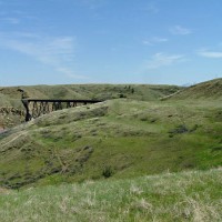 Red Coulee trestle again in view