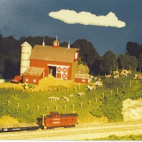 Track side at Borden's farm