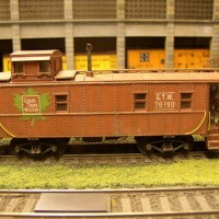 Athearn caboose conversion to wood