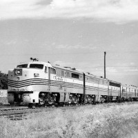 DRG&W Passenger Train Southbound at Englewood CO - August 1957