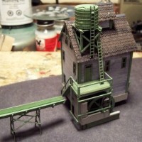 Completed water powered mill for brewery module.