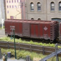 weathered boxcars