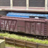weathered boxcars