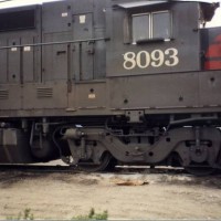 SSW8093 B40-8 in Delores Yard