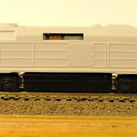 F45 shell, with pilots installed, sitting on Kato SD40 Mech