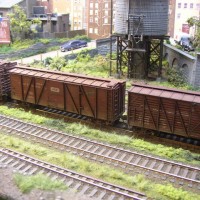 recently weathered freight cars