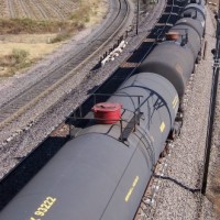 Reporting marks on top of tank cars