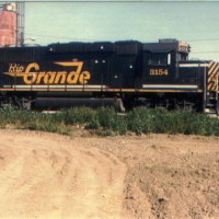 DRGW3154 GP60 Dolores Yard, 1992