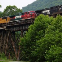 Norfolk Southern e.b. on the "Bootleg" Trestle by ERIC MILLER