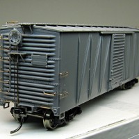 Completed Tichy Boxcar kit-brake end view
