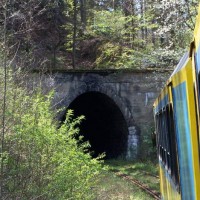 The tunnel between Lwowek Slaski and Jelenia Gora, Poland