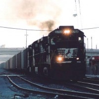 Empty East-Bound Coal Train at Dusk