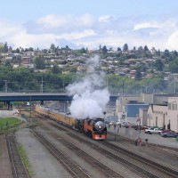 Excursion Steam Train, Southbound at Seattle