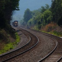Southbound Ballast Train at Kermit, VA by ERIC MILLER