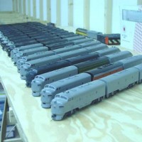 Fleet of EMD F units (many to be painted)