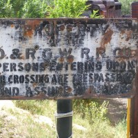 Old D&RGW Trespassing Sign