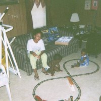 playing with the trainset