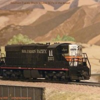 Southern Pacific Black Widow SD7 5321 in the desert