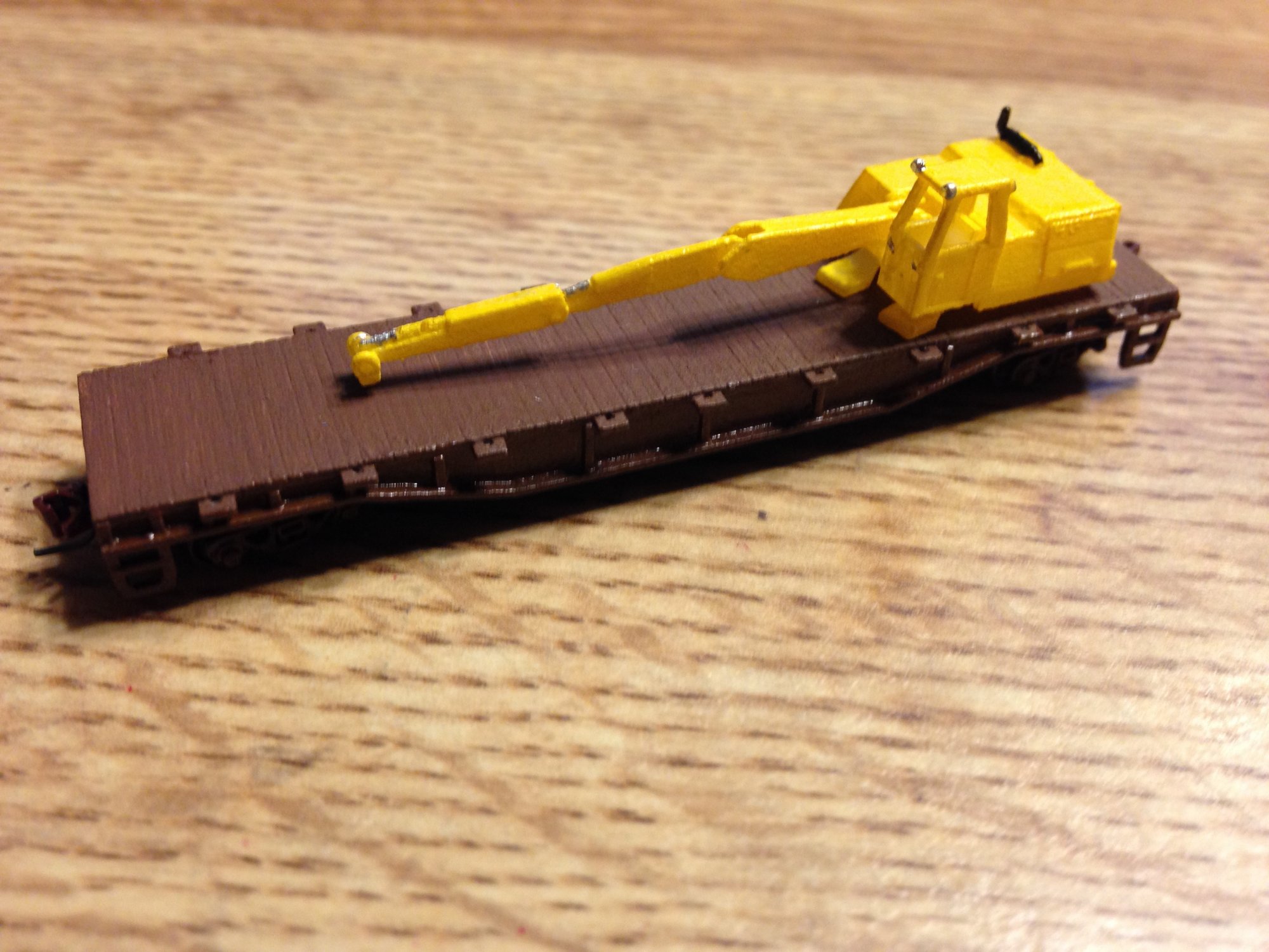 50ft flat car with small crane
