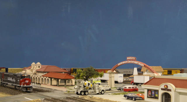 Downtown Modesto in N scale, layout as of 10-3-09