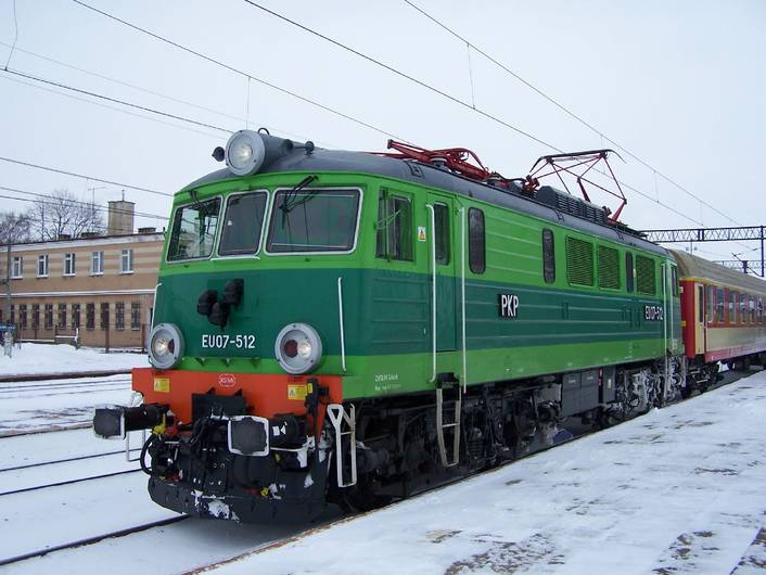 EU07-512, Dzialdowo Station, Poland