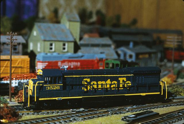 February 1977 - ATSF U33B My collection started growing, and my Dad discovered the joys of painting and detailing locos... as I am now, thirty-odd years down the line.