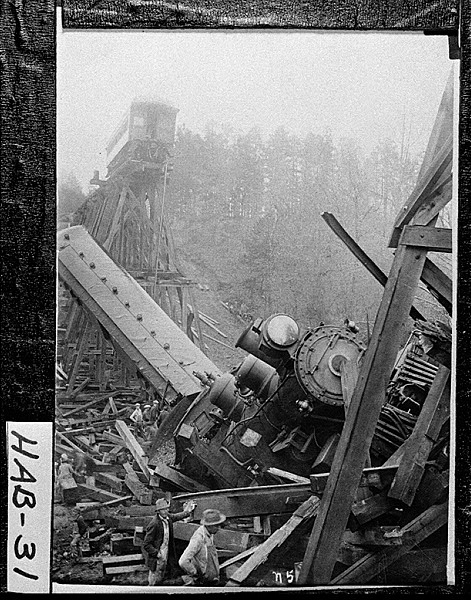 Habersham County Georgia - Train Wreck ca. 1920's