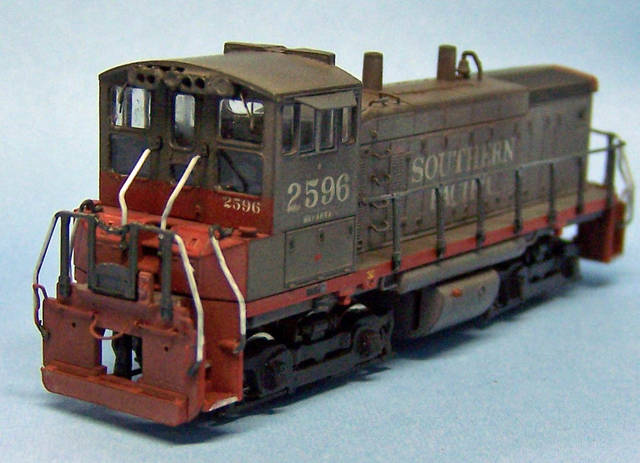 Kitbashed N Scale SW1500 With Windows &amp; Handrails