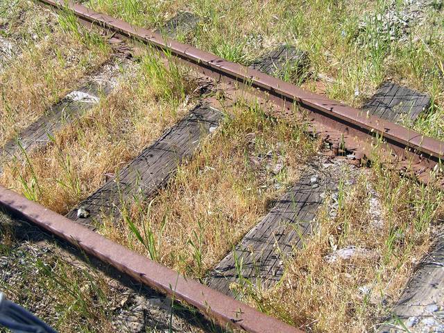 Last track remains of the Southern Pacific Crocker Industrial Spur