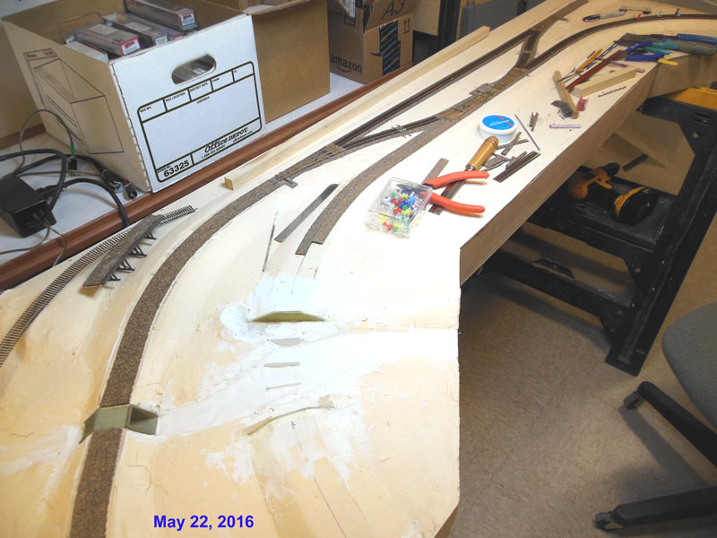 Laying track on Wesso section - May 2016