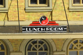 Lunch Room sign on Missoula Depot